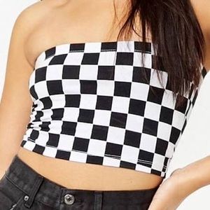 🏁 Checkered Forever 21 Tube Top, size M 🏁